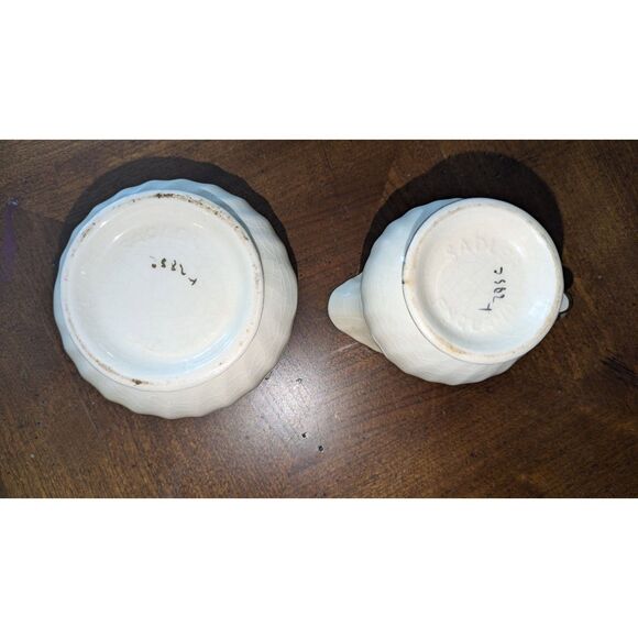 SADLER ENGLAND BONE CHINA FLORAL PATTERN CREAMER & SUGAR BOWL ANTIQUE VTG - Picture 5 of 8